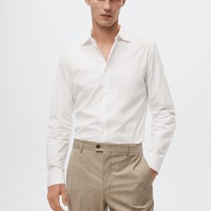 Slim fit cotton suit shirt